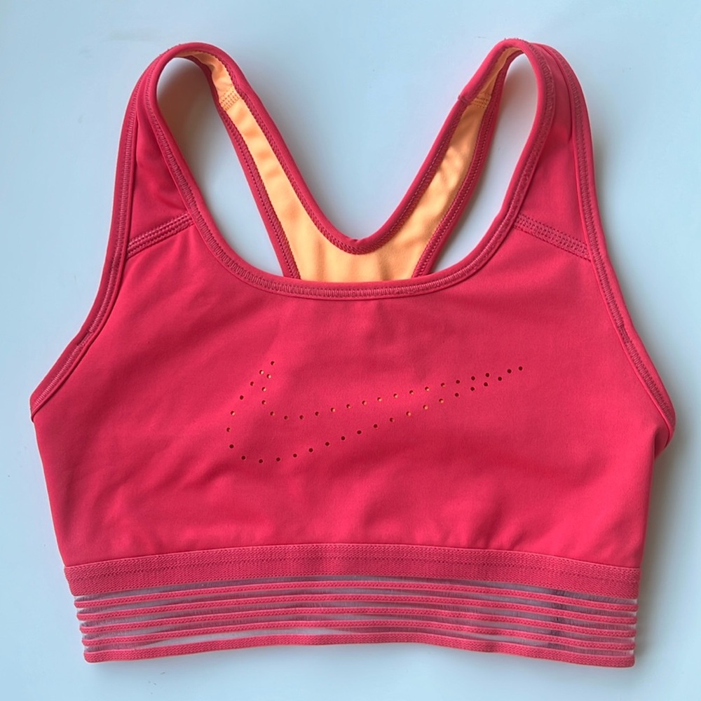 Nike Dri-fit Sports Bra in Coral Red Orange Women’s XS